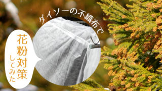 不織布で花粉対策してみた